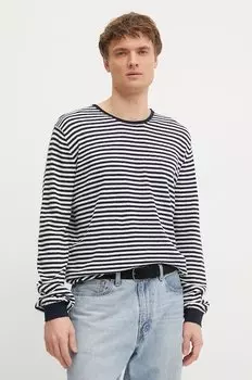 Свитер с добавлением льна LAYNE STRIPES Pepe Jeans, темно-синий