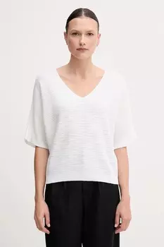 Свитер с добавлением льна United Colors Of Benetton, бежевый