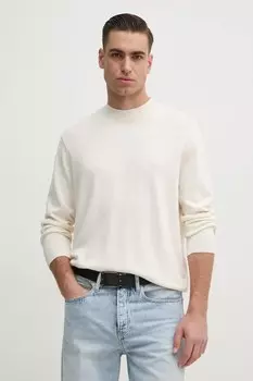 Свитер с добавлением шелка Armani Exchange, бежевый