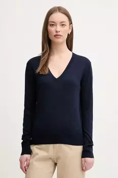 Свитер с добавлением шелка United Colors Of Benetton, темно-синий