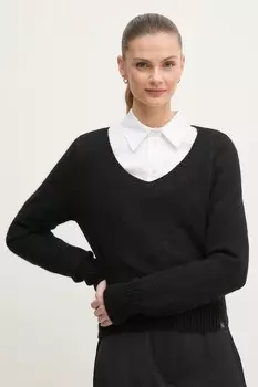 Свитер с добавлением шерсти Calvin Klein Jeans, черный