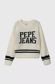 Свитер с добавлением шерсти для ребенка Pepe Jeans, бежевый