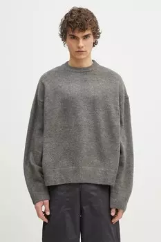 Свитер с добавлением шерсти мохера (Mohair Blend Knit Crew) Mki Miyuki Zoku, серый