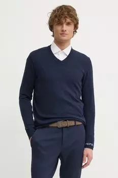 Свитер с добавлением шерсти NEW ANDRE V NECK Pepe Jeans, темно-синий