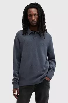 Свитер с добавлением шерсти STATTEN Allsaints, синий