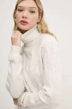 Свитер с добавлением шерсти Tommy Jeans, бежевый