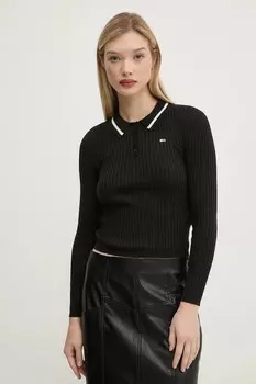 Свитер с добавлением шерсти Tommy Jeans, черный