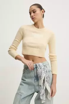 Свитер с добавлением шерсти Tommy Jeans, желтый