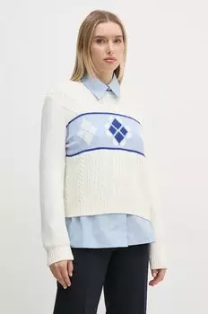 Свитер с добавлением шерсти United Colors Of Benetton, бежевый