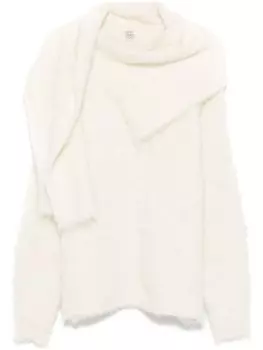 Свитер с драпировкой TOTEME, нейтральный цвет
