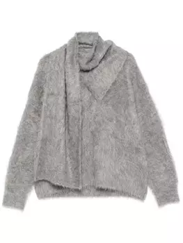 Свитер с драпировкой TOTEME, серый