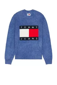 Свитер с флагом Melange от Tommy Jeans, bright blue melange