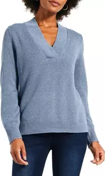 Свитер с глубоким погружением NIC+ZOE, цвет Blue Waves