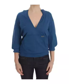 Свитер с глубоким V образным вырезом Exte, синий