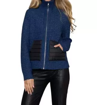 Свитер с глубокими карманами в чернильном цвете LISA TODD