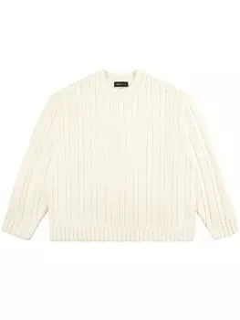 Свитер с готической буквой P Purple Brand, белый