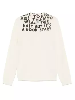 Свитер с графичным принтом MM6 Maison Margiela, нейтральный