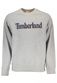 Свитер с хлопковым логотипом Timberland, серый