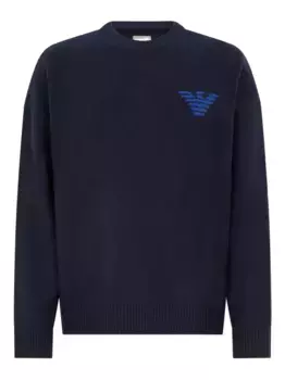 Свитер с интарсией EMPORIO ARMANI, синий
