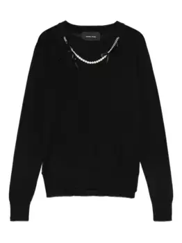 Свитер с искусственным жемчугом Simone Rocha, черный