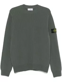 Свитер с изображением компаса Stone Island, зеленый