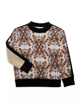 Свитер с изображением медведя-калейдоскопа для маленьких мальчиков и мальчиков Burberry, цвет Tan