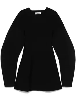 Свитер с кантом Jil Sander, черный