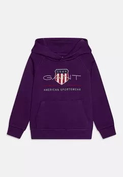 Свитер с капюшоном ARCHIVE SHIELD HOODIE UNISEX GANT, фиолетовый