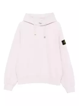 Свитер с капюшоном и нашивкой-логотипом Stone Island, розовый