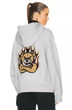 Свитер с капюшоном из коллаборации с Palm Angels Moncler Genius, серый