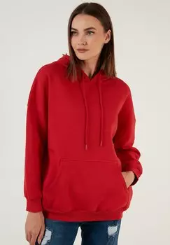 Свитер с капюшоном LELA, красный