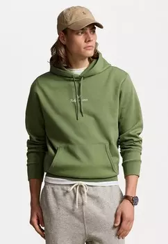 Свитер с капюшоном LOGO DOUBLE-KNIT HOODIE Ralph Lauren, оливково-зеленый