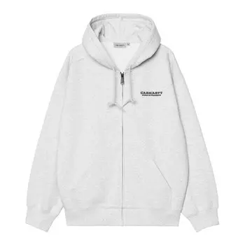 Свитер с капюшоном на молнии Carhartt WIP Zip-Up Hoodie Runaway, серый