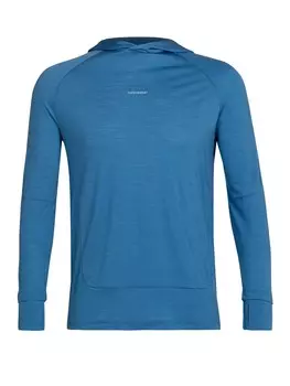 Свитер с капюшоном на молнии ICEBREAKER Athletic Sweatshirt Cool-Lite Sphere, синий