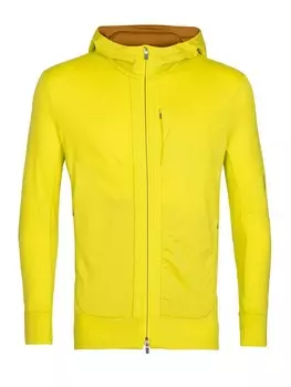 Свитер с капюшоном на молнии ICEBREAKER Athletic Zip-Up Hoodie M Quantum III, желтый