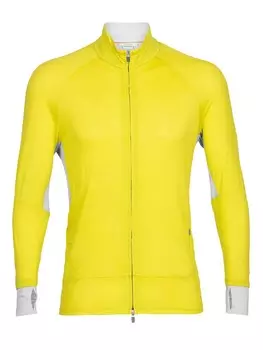 Свитер с капюшоном на молнии ICEBREAKER Athletic Zip-Up Hoodie ZoneKnit, желтый