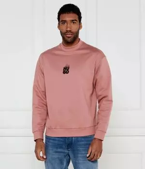 Свитер с капюшоном Relaxed fit Hugo, розовый