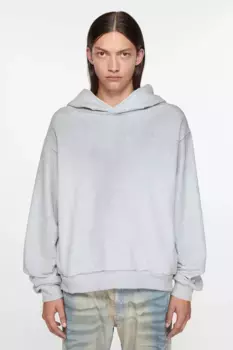 Свитер с капюшоном с логотипом Acne Studios, цвет Pale Grey Melange