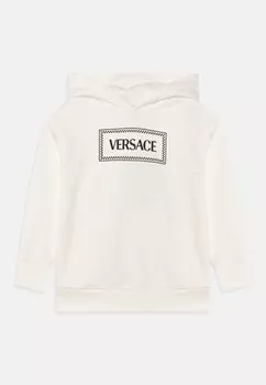 Свитер с капюшоном STAMPA LOGO MATTONELLA UNISEX Versace, белый