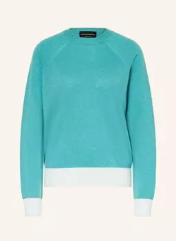 Свитер с кашемиром Emporio Armani, зеленый