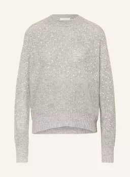 Свитер с кашемиром и драгоценными камнями Lilienfels, серый