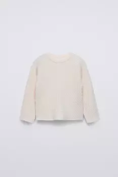 Свитер с клещами ZARA, экрю