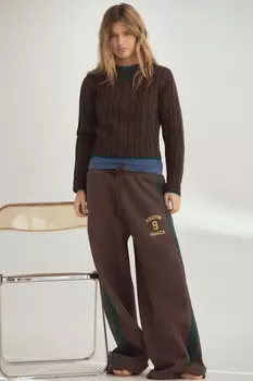 Свитер с клещами ZARA, коричневый