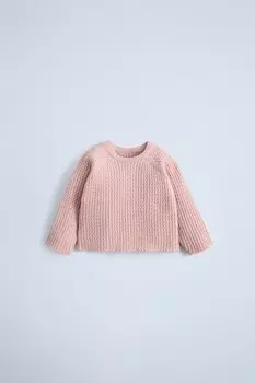 Свитер с клещами ZARA, светло-розовый