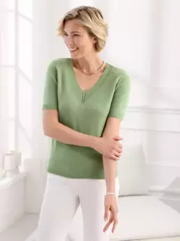 Свитер с короткими рукавами Classic Basics "Пуловер", цвет Eucalyptus