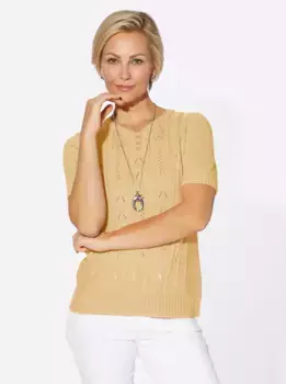 Свитер с короткими рукавами Classic Basics "Пуловер", цвет Vanille