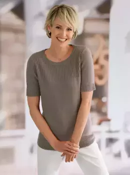 Свитер с короткими рукавами Classic Basics "Свитер с короткими рукавами", коричневый