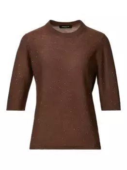 Свитер с короткими рукавами Fabiana Filippi, коричневый