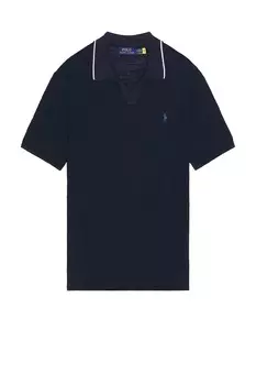 Свитер с короткими рукавами и воротником-стойкой Polo Ralph Lauren, bright navy