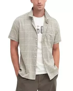 Свитер с короткими рукавами и застежкой на пуговицы Swaledale Barbour, зеленый